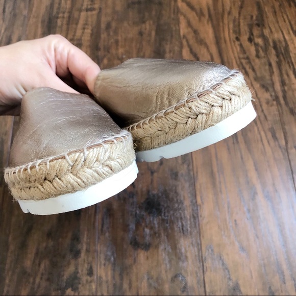 Carmen Saiz • rose gold leather espadrilles flats slip ons Spanish Made in Spain - Picture 9 of 10